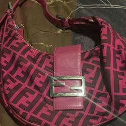 fendi pink corssient small hand bag