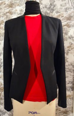 Theory black open blazer