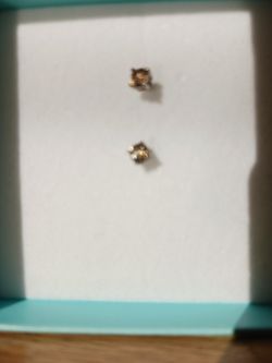 1/2 Karat Champagne Stud Earrings