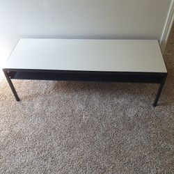 White slat Bench