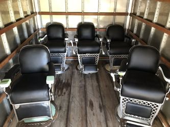 Antique barber chairs