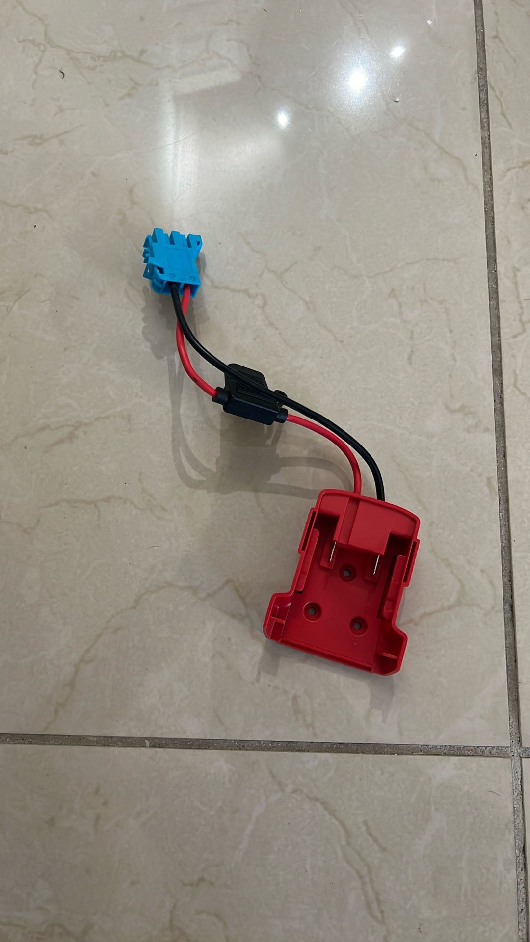 Power Wheel Azocek Adapter Compatible with Milwaukee Battery with Wire Harness Connector Compatible with Peg-Perego Children Ride-on Car, 12AWG Wire w