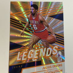 2024-25 Revolution Julius Erving Legends Sunburst #153 35/75 NM