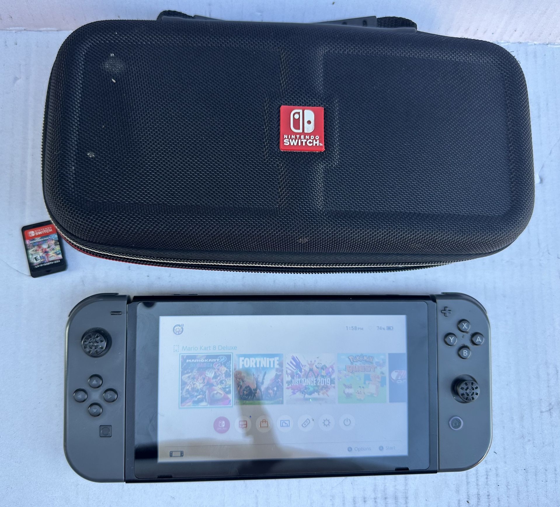 Nintendo Switch Console Only - With Case And Mario Kart 8