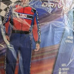 NASCAR Finish Line Race Car Driver Costume Adult Size Medium 
