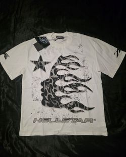 Hellstar Thorn Glitter T-Shirt, White, Sizes S, M & XL