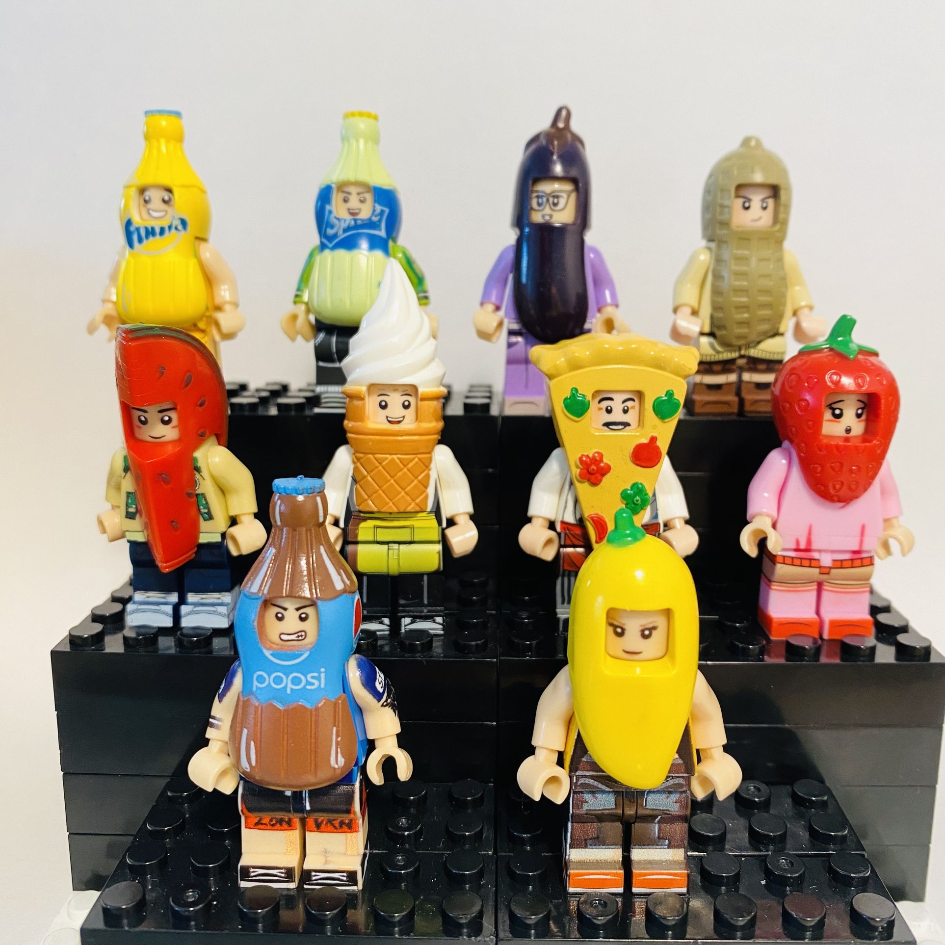 Cute Minifigures Foodies Set | New Custom Lego Compatible Toys
