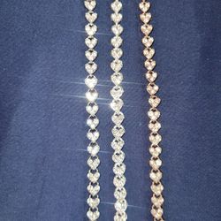 Rhinestone Bracelet... Rose Gold Tone Bracelet... Fashion Jewelry. Pulsera.