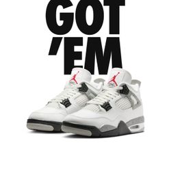 Brand New Air Jordan 4 Retro "White Cement" Men's Shoes Size 11.  Asking $275 FIRM.  No Trades