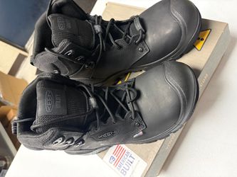 KEEN Utility Work Boots Black Leather size 9