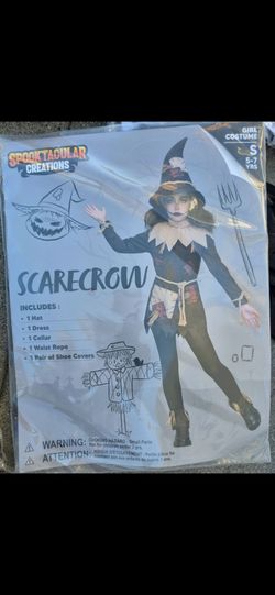 Scary Scarecrow Costume for Girls, Halloween Costume for Kids, Creepy Scarecrow Outfit