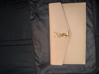 YSLUptown Pouch in Grained Leather