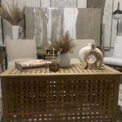 Boho Coffee Table With Storage 