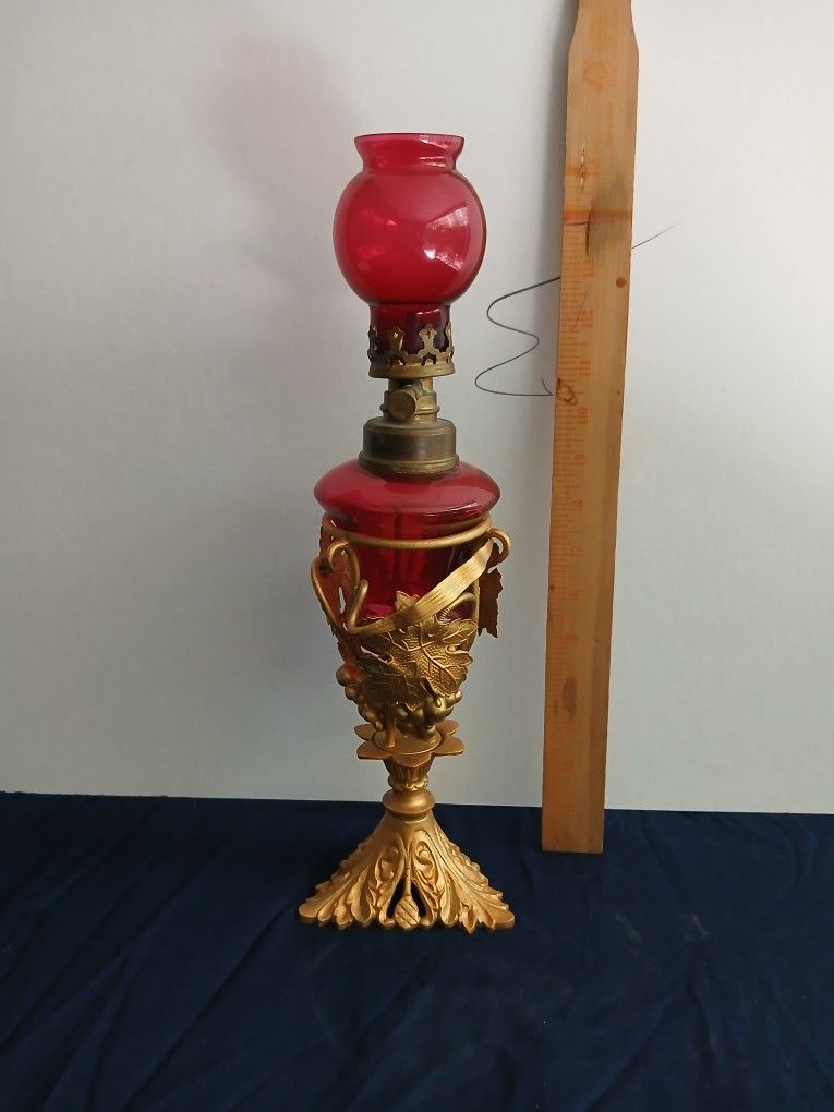 French Gold-plated Kerosene Lantern 1910