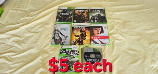 Xbox 360 games $5 each
