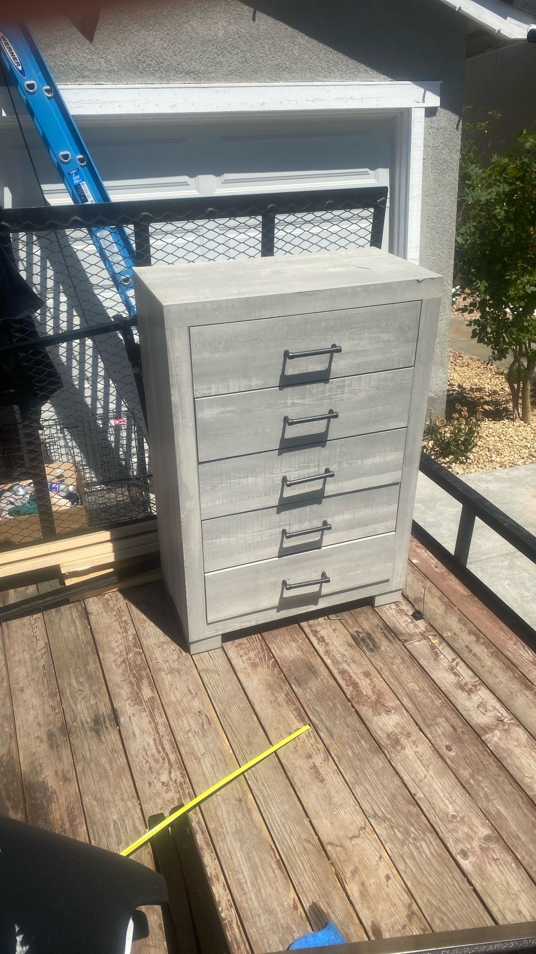 5 Drawer Grey Dresser 