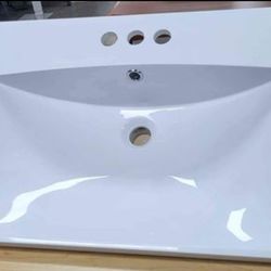 Going Out Of Business Sale 

BRAND NEW 
Plumbing N Parts 35.5'' White Ceramic Rectangular Drop-in Bathroom Sink with Faucet and Overflow (Part number: