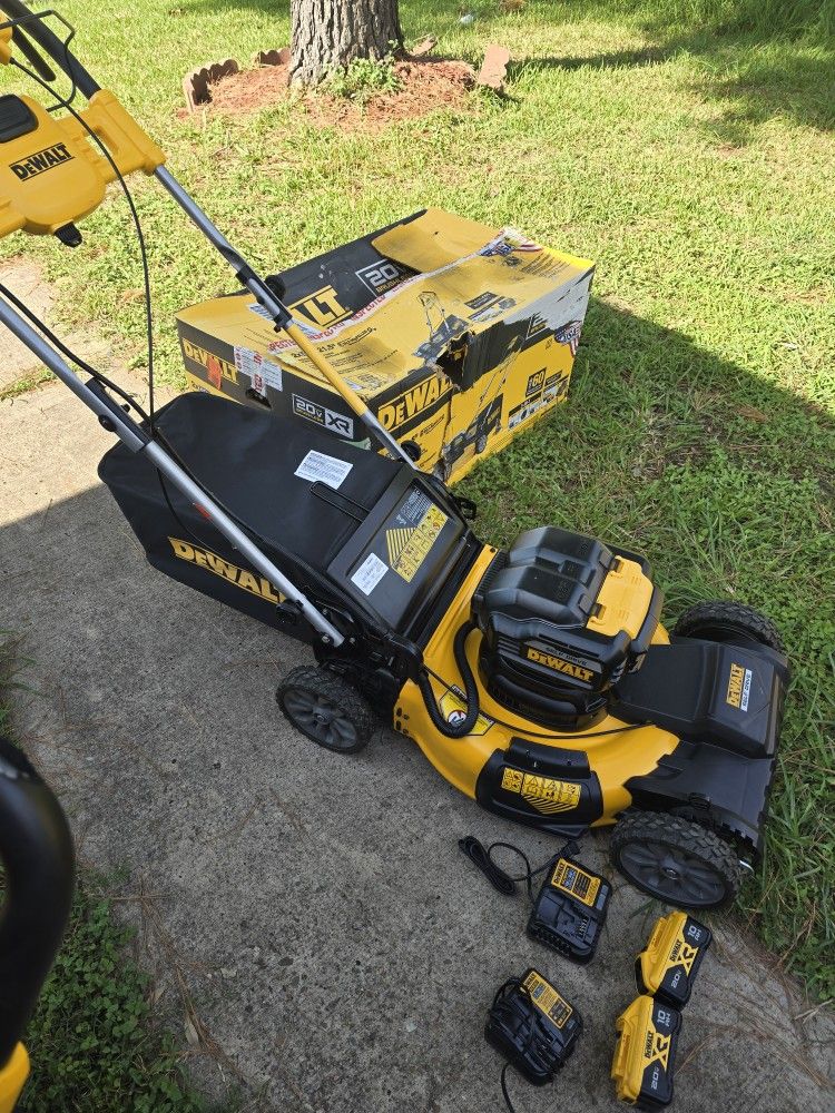 Dewalt mower batteries and charger