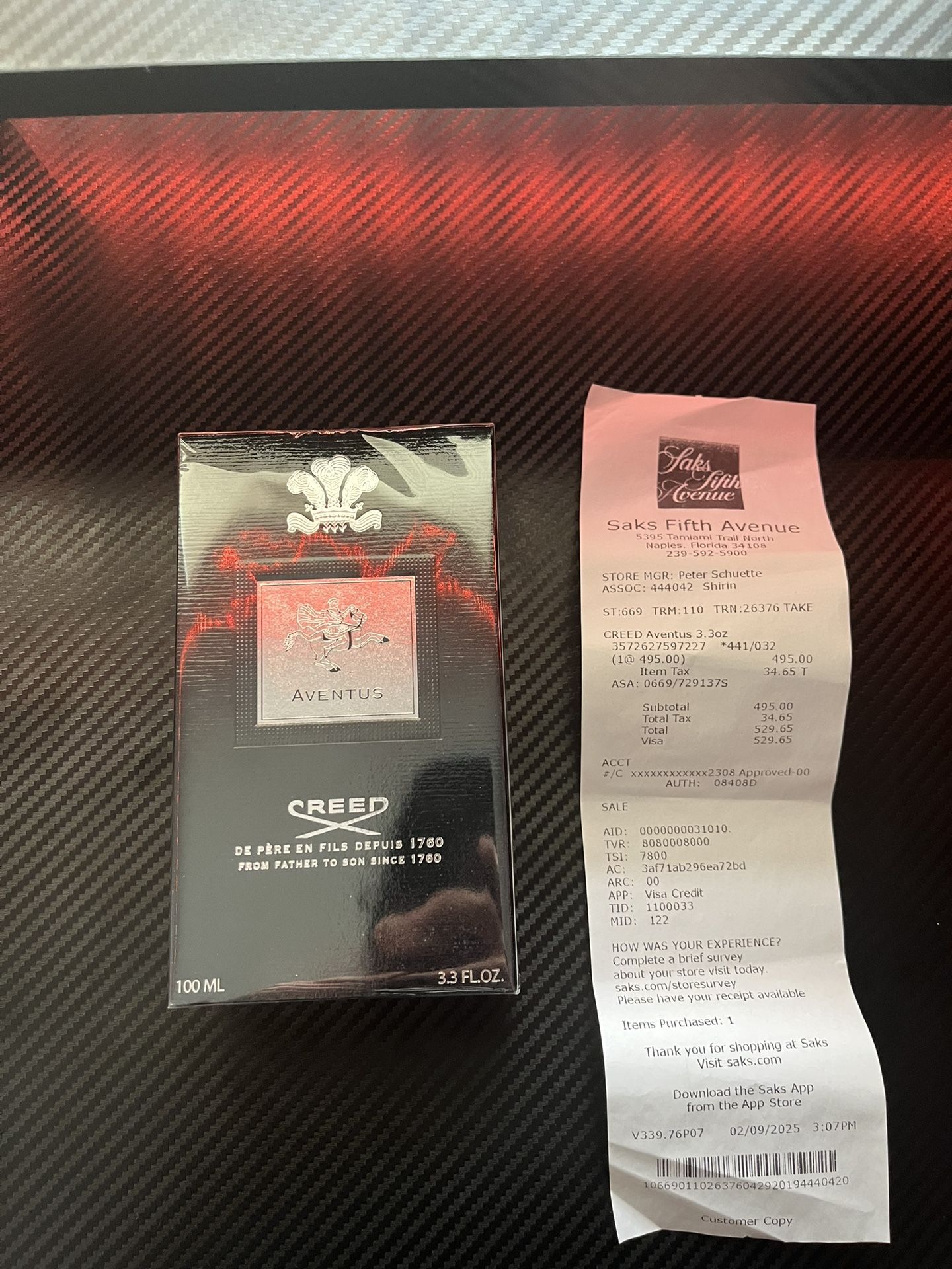 Creed Aventus Eau de parfum 3.3 Oz (100ml)