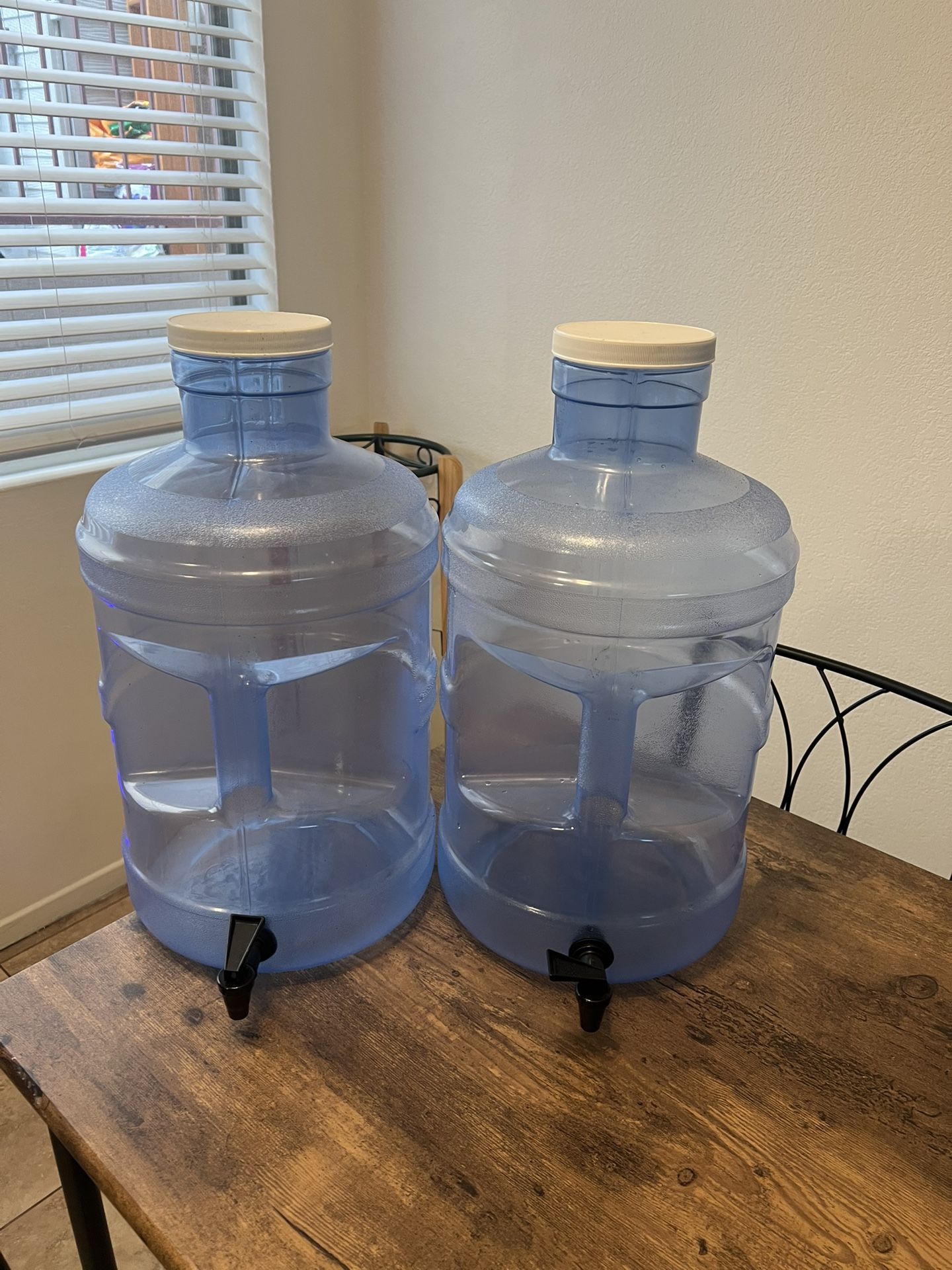 Two 5 Gallon Jugs With Dispenser 