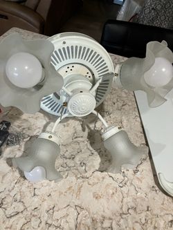 Fan with lights. 52” white.