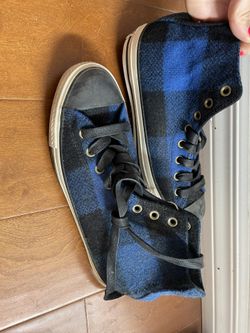 Converse High Top Plaid Sneakers 