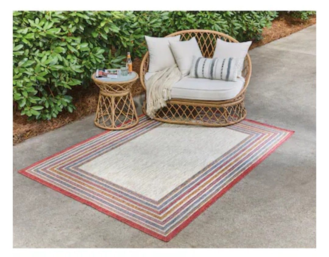 ✨ Brand New Allen + Roth 5x7 Indoor/Outdoor Rug
