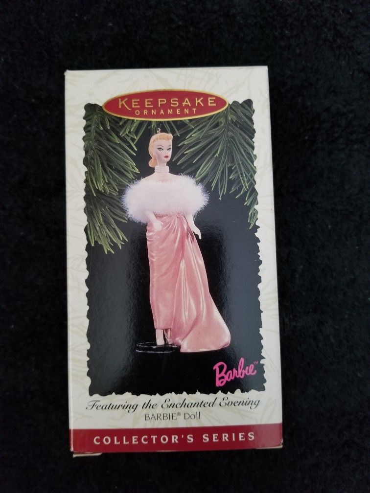 1996 Hallmark Featuring the Enchanted Evening Barbie Ornament 