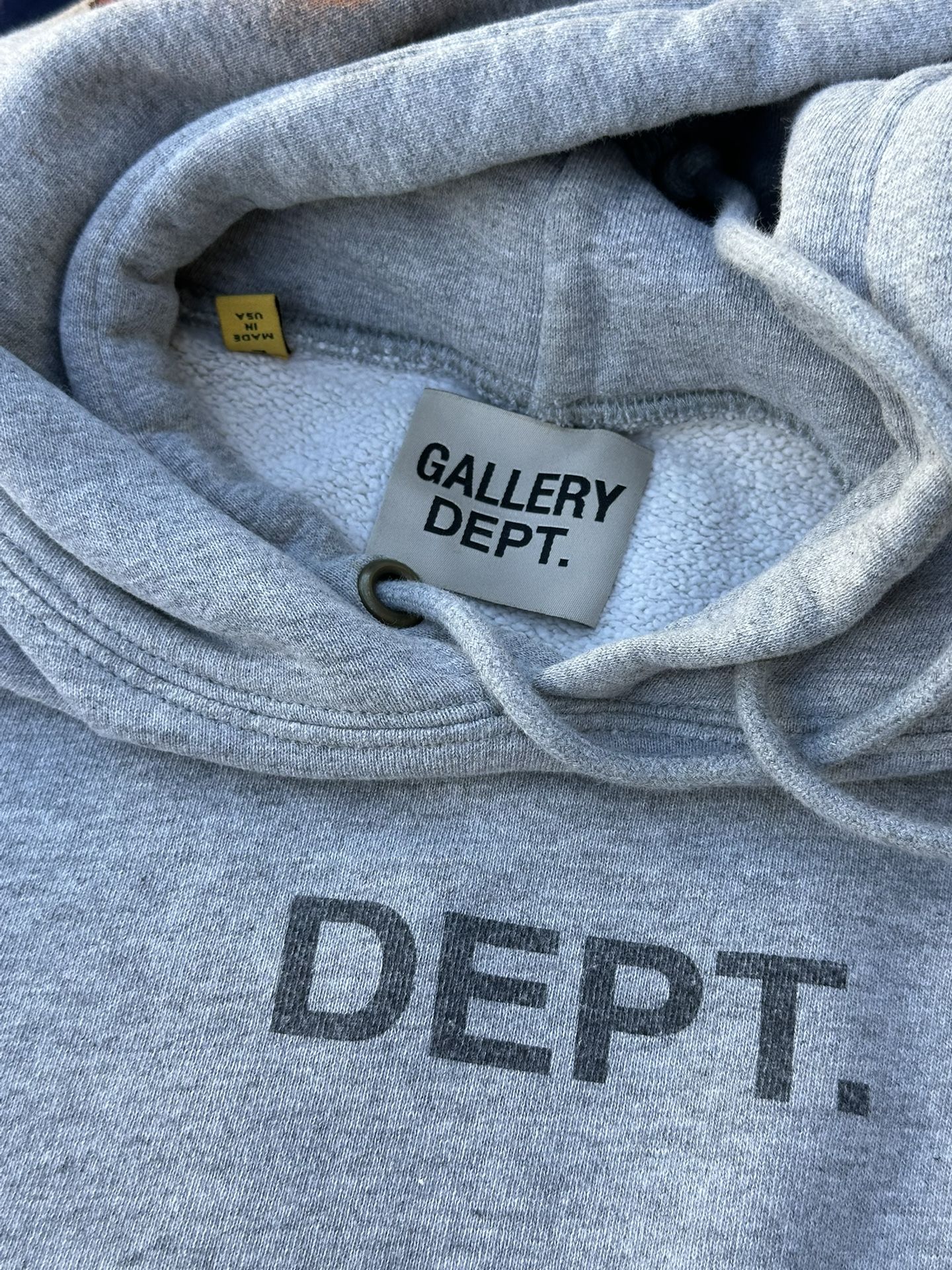 Gallery Dept. G Patch Hooded Sweatshirt Gray Large