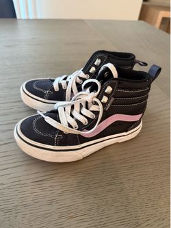 Vans Filmore Little Girls High-Top Shoes Sz 12 Black-PurpleSuede/Nylon