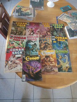 Conan saga ,comics,,2 each ,or 24 $ full set