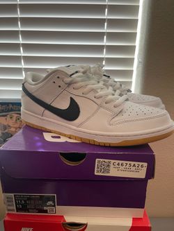 Nike dunk low sb white gum worn 1x size 11.5