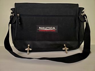 Vintage Nautica Competition Black Messenger Bag