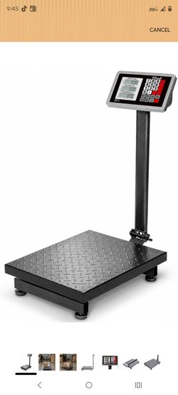 700LB Weight Computing Postal Scale Digital Floor Large Platform Warehouse Shipping LB Price Calculator Luggage Package Shipping Mailing Postal Scale 