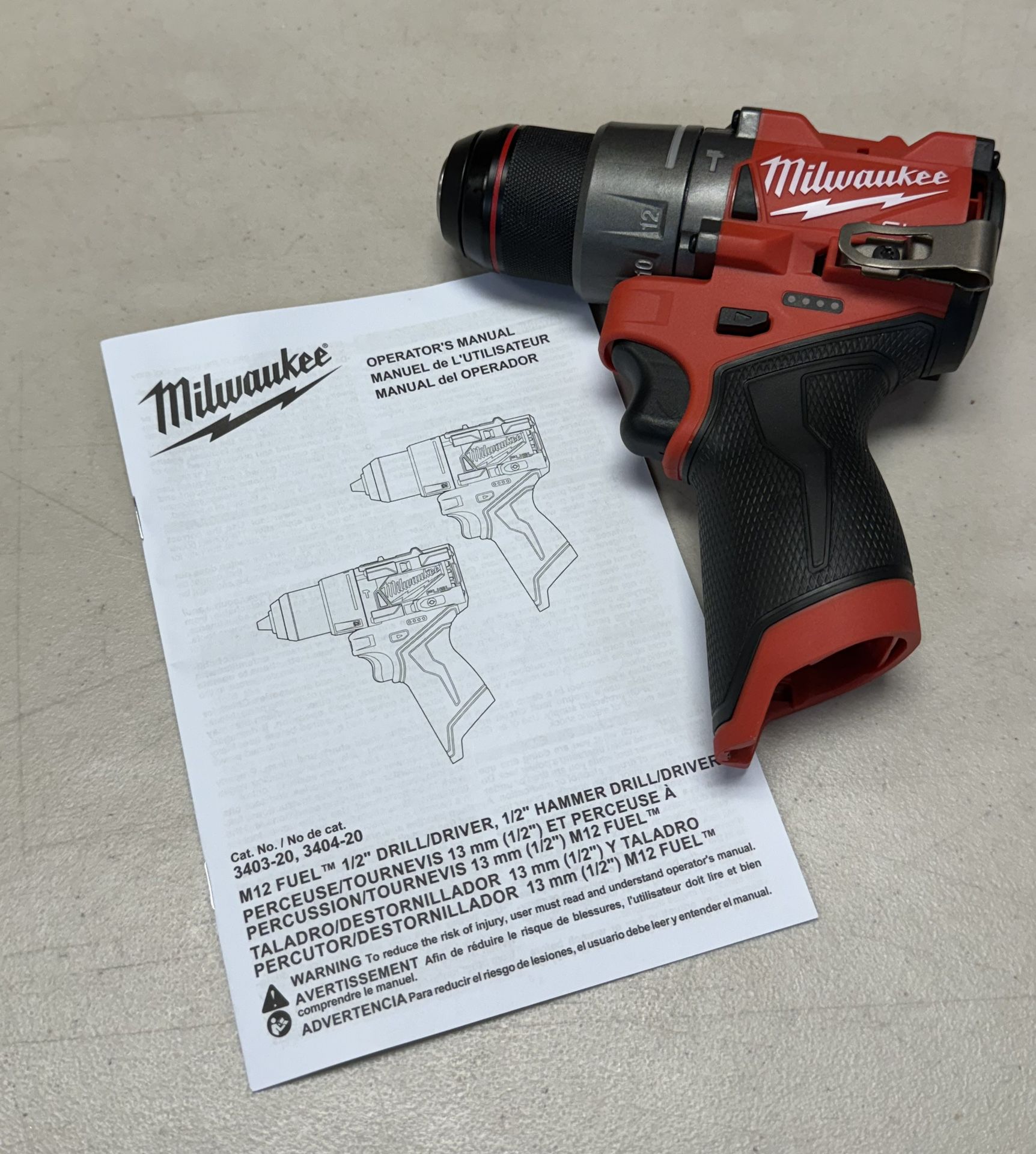 Milwaukee M12 3404-20 Fuel Drill/Driver (Tool Only)