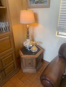Oak end table