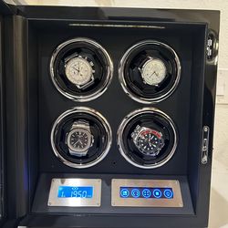 SmartCube Watch Winder 4 Watch Case Black/carbon Fiber