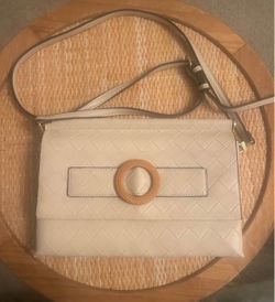Steve Madden Woven Crossbody Fold Over Clutch Bag