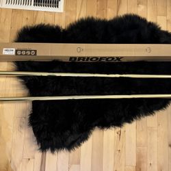 3 Gold Spring Tension Curtain Rod 43-73” Adjustable