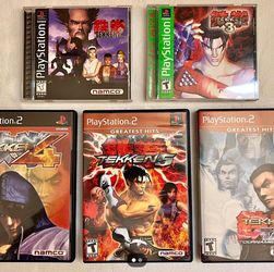 Tekken Collection PS1 & PS2 Bundle – Tekken 2, 3, Tag Tournament, 4 & 5 – Complete