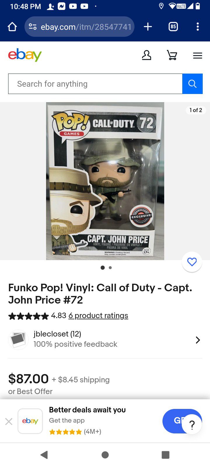 Captain John Price Call Of Duty Funko Pop