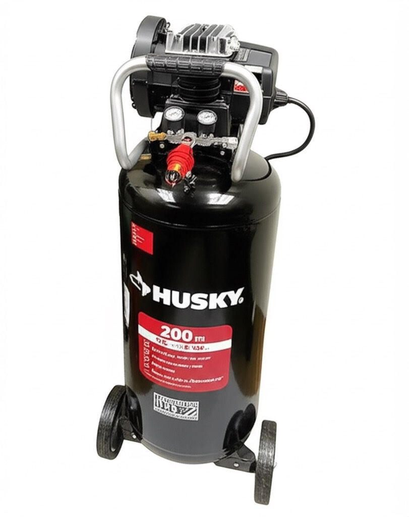 🎁 Husky C202H 20 Gal. 200 PSI Oil-Free Vertical Electric Air Compressor BRAND NEW