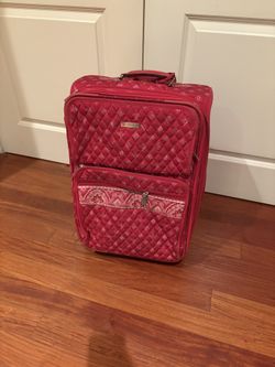 Vera Bradley Red Carry-On Suitcase