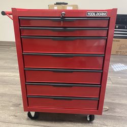tool cabinet 24.2 in with 7 drawers and wheels metal rolling tool cart/ blocked drawers storage organizer