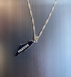 Palestine Map Necklace 