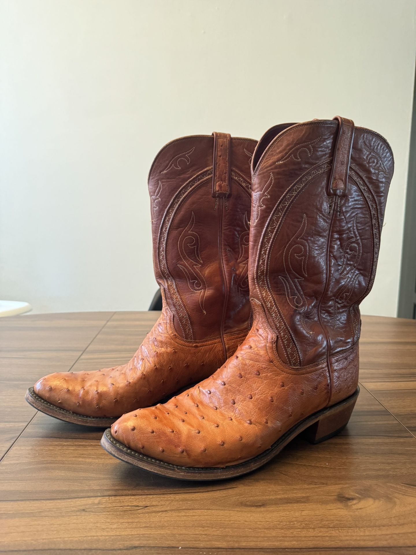 Lucchese Men’s Boots Full Quill Ostrich 10D