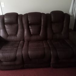 $125 Brown Suede Couch 