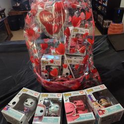 Funko Pops Valentine's Day Basket 