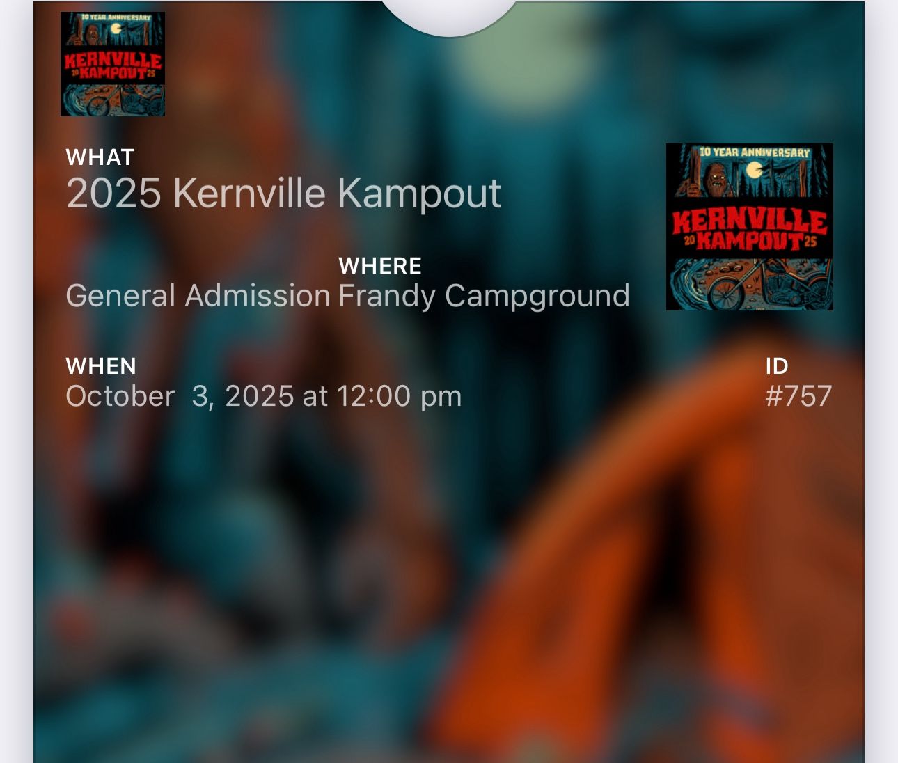 1 Ticket To Biltwell Kernville Camp out