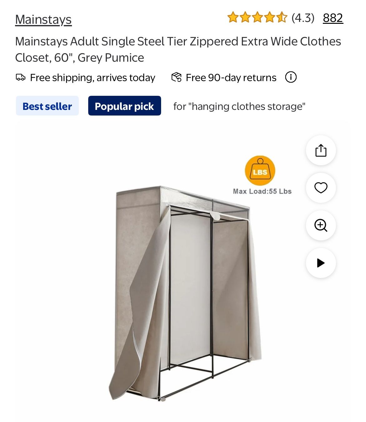 Portable Closet, Like New
